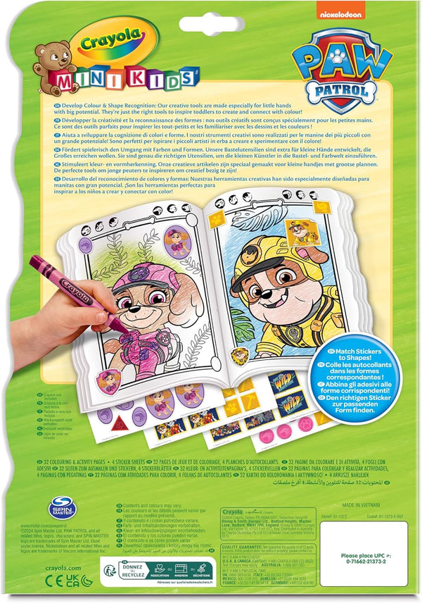 Crayola PAW Patrol Color and Shapes Activity Book - Kids Workbook