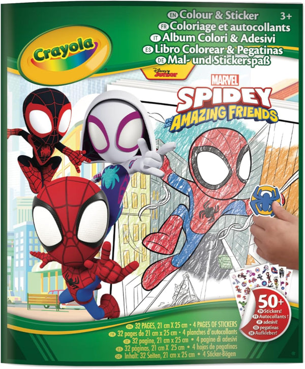 Crayola Spidey Color and Sticker Set - Marvel Kids Activity Kit