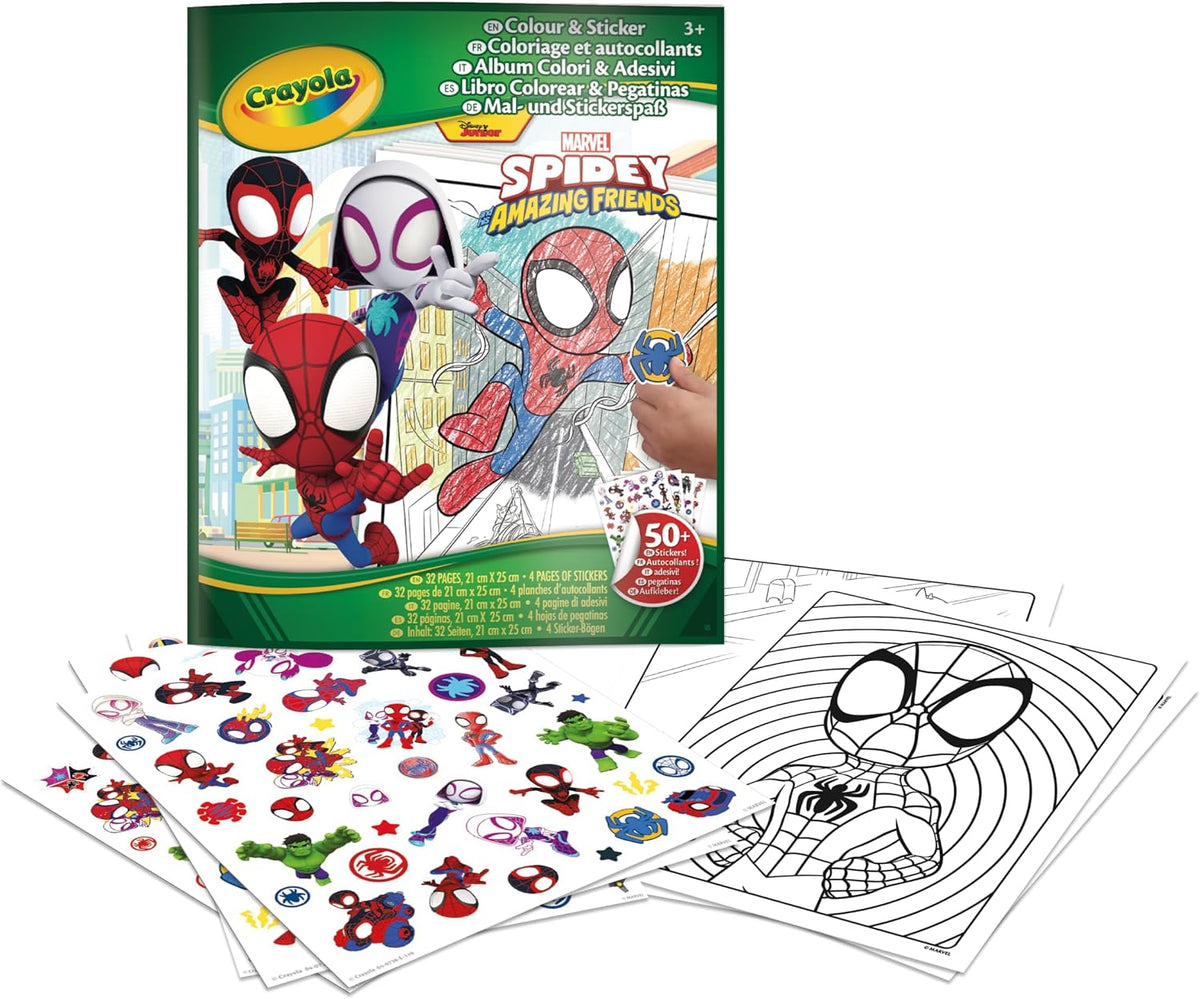 Crayola Spidey Color and Sticker Set - Marvel Kids Activity Kit