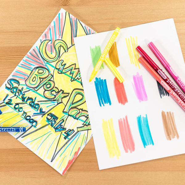 Crayola Washable Fineline Scented Markers 10 Pack - Kids Art Set