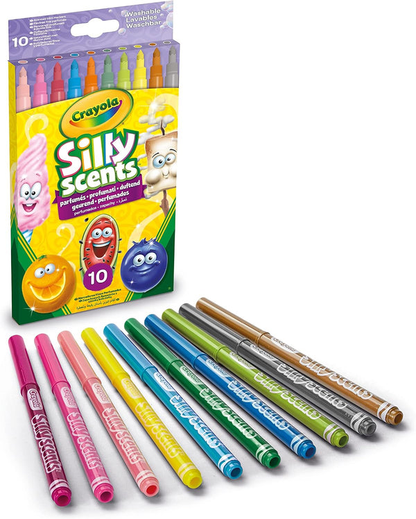 Crayola Washable Fineline Scented Markers 10 Pack - Kids Art Set