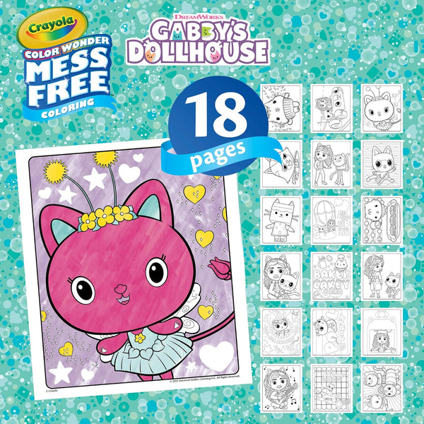 Crayola - Color Wonder Set Gabby's Dollhouse, Foldalope, 4 Markers
