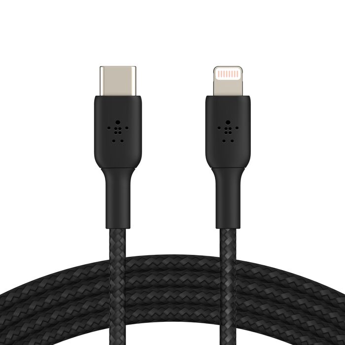 Belkin BOOST CHARGE Lightning to USB-C Cable_Braided, 2M, Black