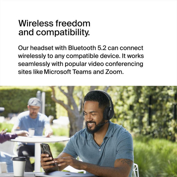 Belkin SoundForm Adapt Wireless Headset - 65 Hour Boom Mic Headphones