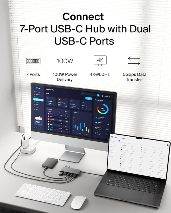 Belkin USB-C 7-IN-1 MULTIPORT HUB 100W - SPACE GRAY