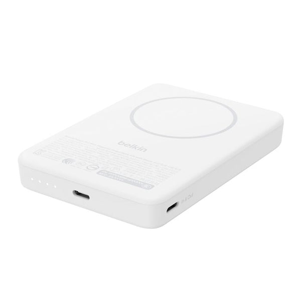 Belkin BoostCharge Slim Magnetic Power Bank 10K - Qi2 Wireless Charger - White