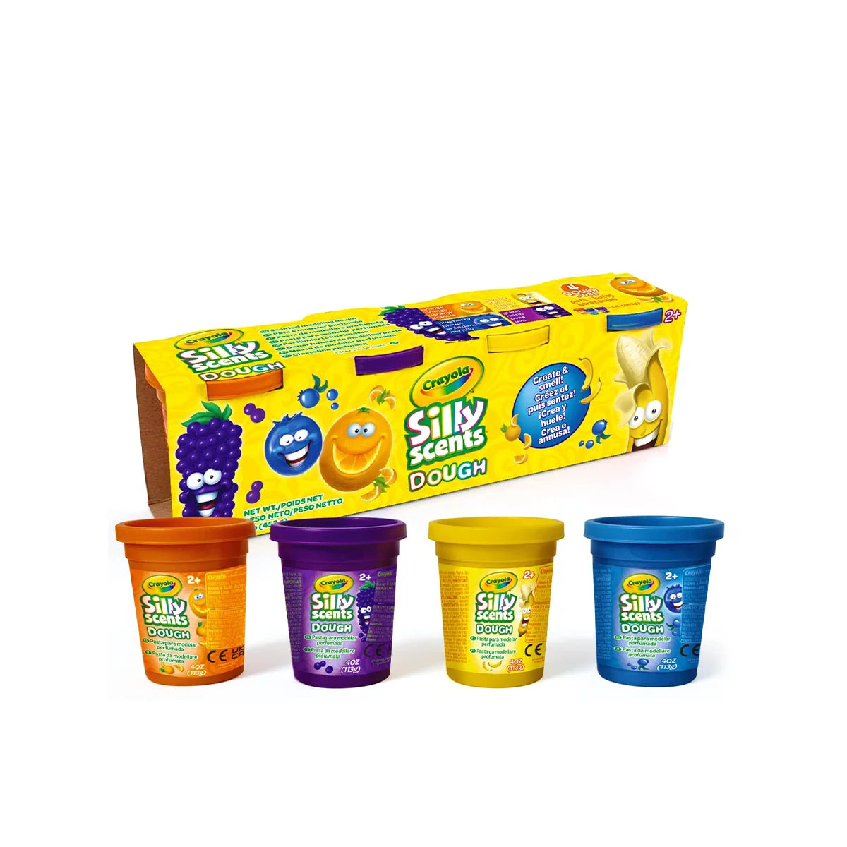 Crayola Silly Scents Dough - 4 Pots (113Gr)