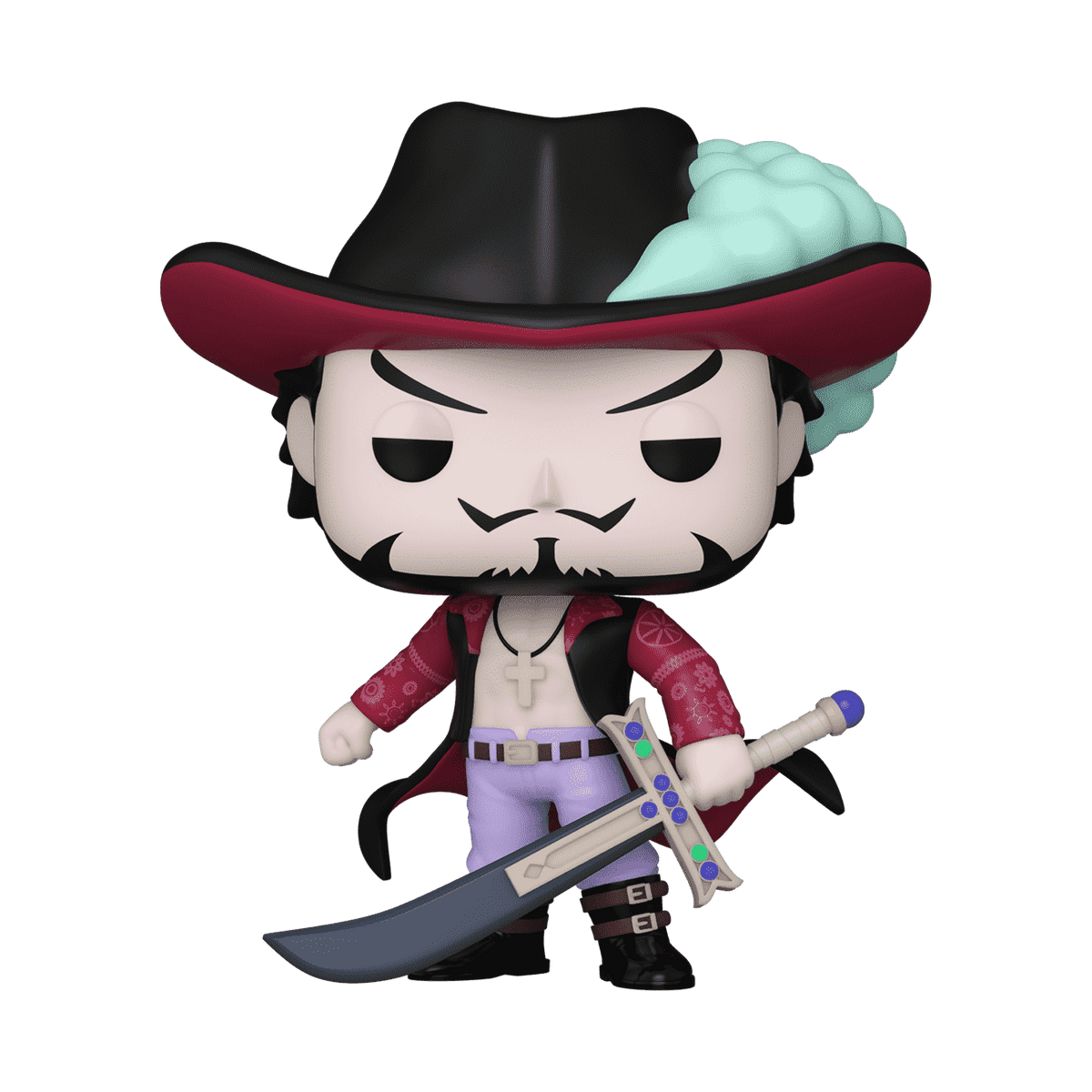Funko Pop Animation One Piece Dracule Mihawk #1521 Funko Exclusive, 4.3 in