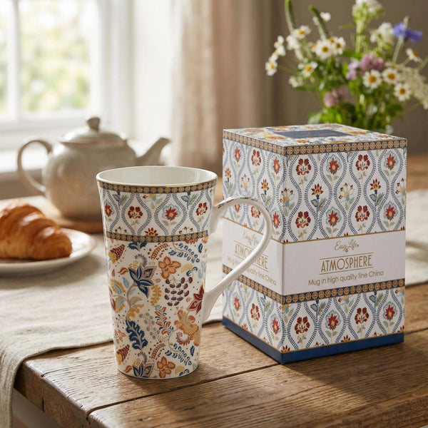Easy Life - PAISLEY ABUNDANCE MUG FINE CHINA 600ML W/BOX , ABUN