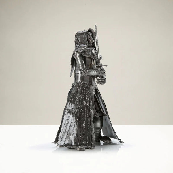 Metal Art - Kylo Ren with Sword Inspired Recycled Metal Sculpture