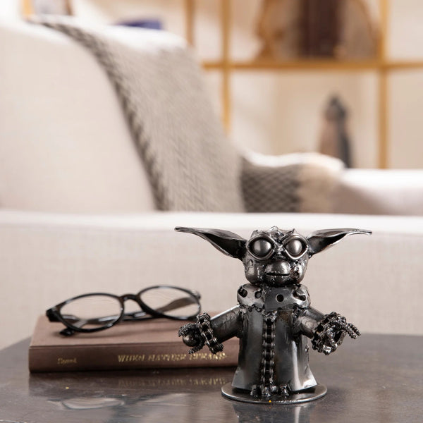 Metal Art - Baby Yoda Inspired Recycled Metal Sculpture