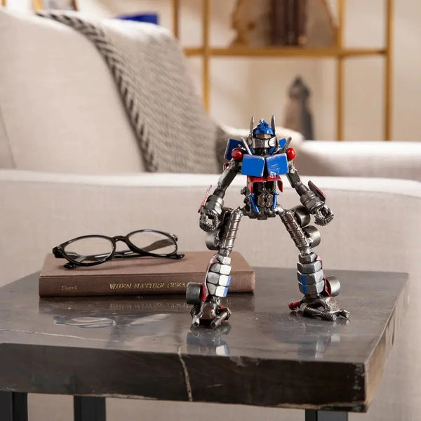 Metal Art - 7" Optimus Prime Inspired Recycled Metal Sculpture