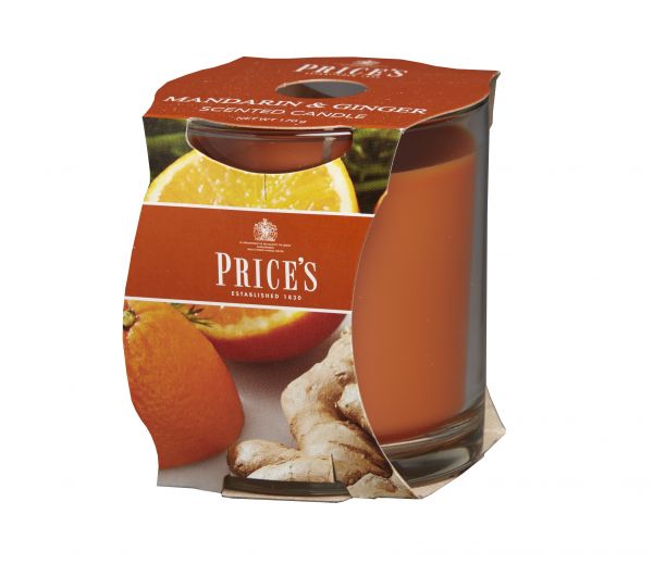 Prices Boxed Candle Jar 170g Burntime 45H Mandarin & Ginger