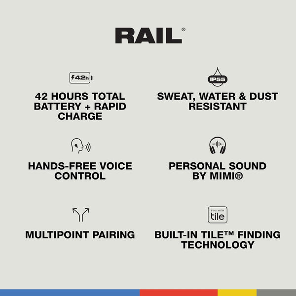 Skullcandy Rail True Wireless Earbuds - Black