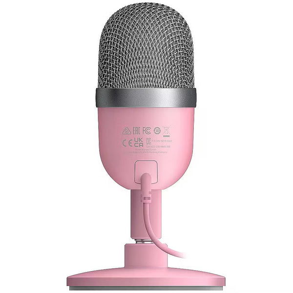 ميكروفون Razer Seiren Mini باللون الوردي (Quartz) - ميكروفون صغير الحجم للبث المباشر