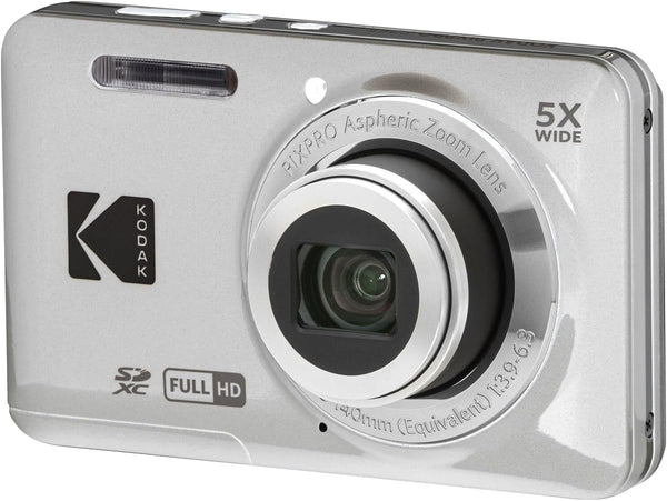 Kodak - Compact Digital Camera FZ55 5x Optical Zoom CMOS, Li-ion Battery - Silver