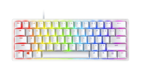 لوحة مفاتيح الألعاب Razer Huntsman Mini Mercury Edition بمفاتيح أرجوانية