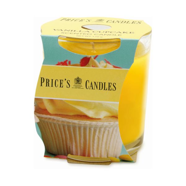 Prices Boxed Candle Jar 170g Burning time 45H Vanilla cupcake