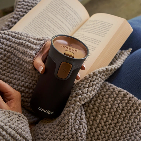 Contigo Autoseal Pinnacle Vacuum Stainless Steel Travel Mug 300 Ml, Black W/Bronze Lid