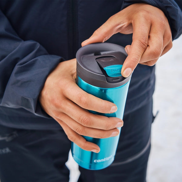 Contigo Snapseal Huron Vacuum Insulated Stainless Steeel Travel Mug, 470 ml, Biscay Bay