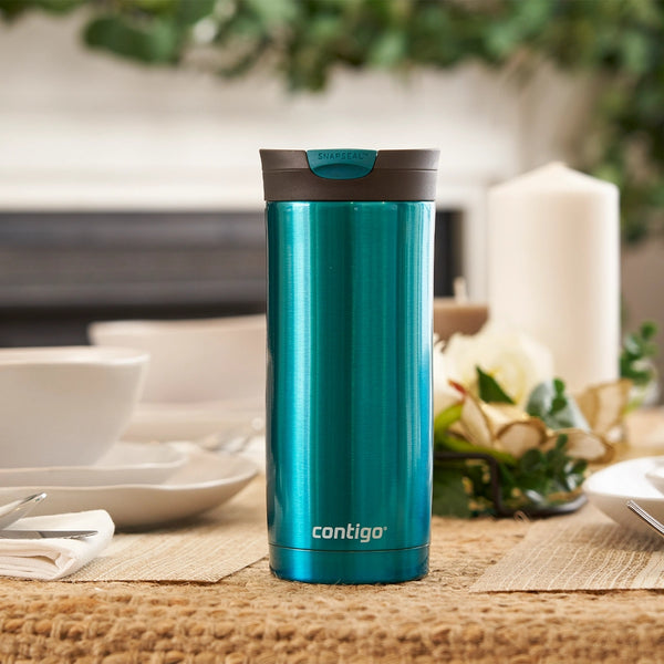 Contigo Snapseal Huron Vacuum Insulated Stainless Steeel Travel Mug, 470 ml, Biscay Bay