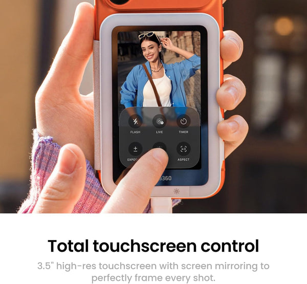Insta360 - Snap Selfie Screen with Light - 4K Magnetic Selfie Monitor Screen for Selfie