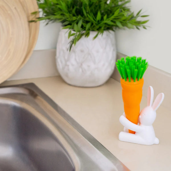 Balvi Dish brush,Bunny,white/orange