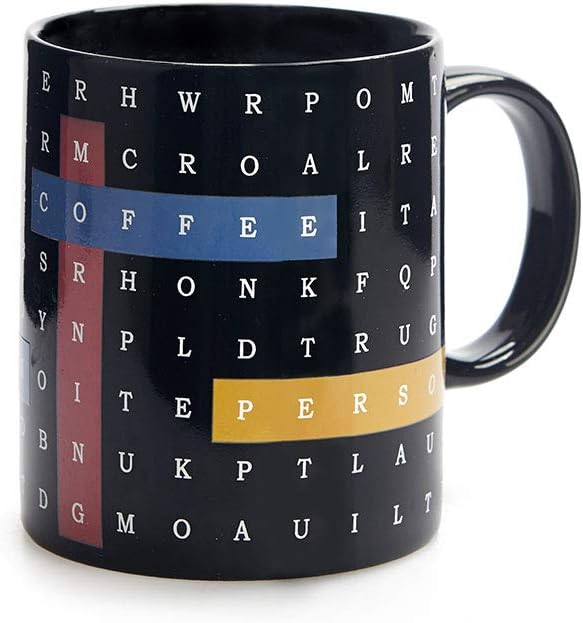 Balvi - Mug Alphabet Soup Changes the Colour!, 290 ml, Black, Ceramic