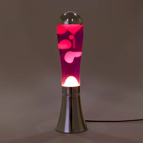 Balvi Lava lamp,Magma,silver/pink,aluminium