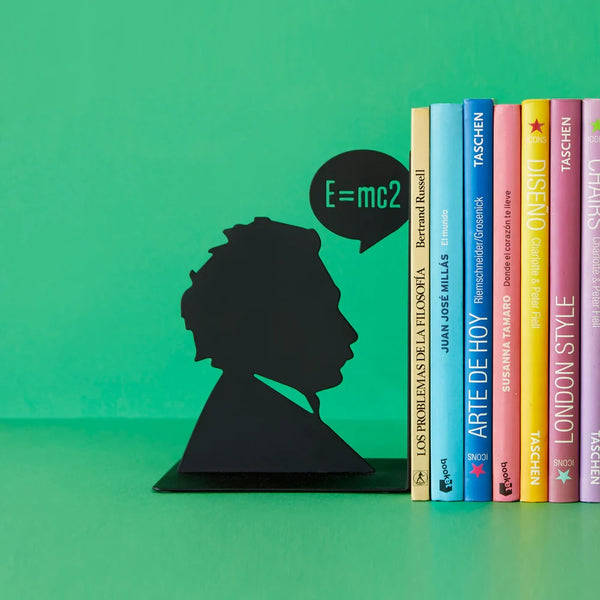 Balvi Bookend,Einstein,black,metal