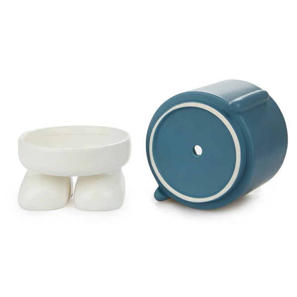 Balvi - Mr. Standy Plant Pot, Blue, Ceramic