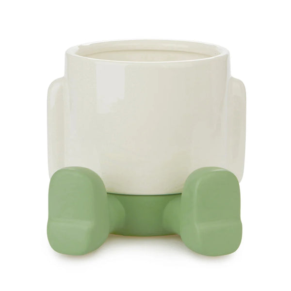Balvi - Mr. Sitty Plant Pot, Green, Ceramic