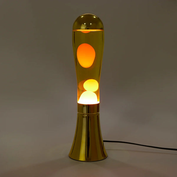 Balvi Lava lamp,Magma,silver/yellow,aluminium