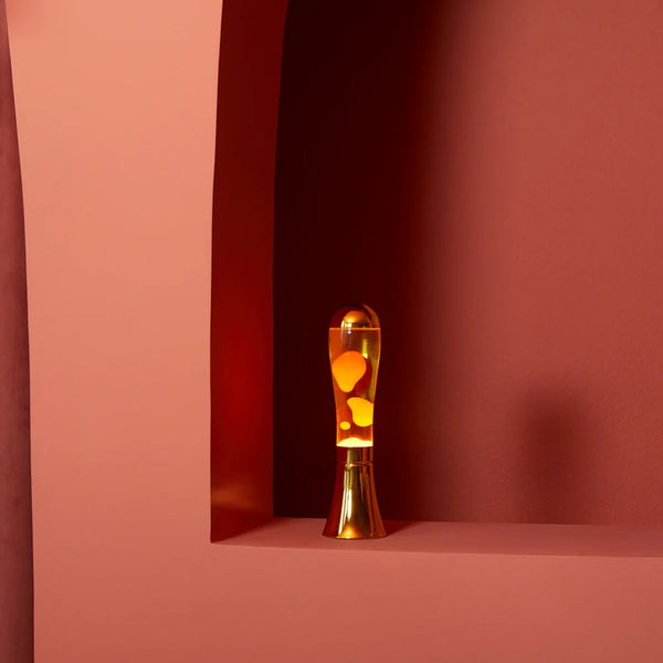 Balvi Lava lamp,Magma,silver/yellow,aluminium
