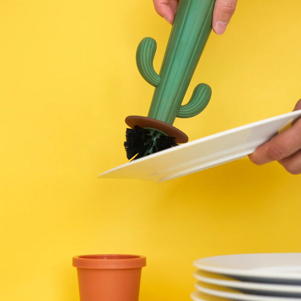 Balvi Dish brush,Cactus,green,plastic