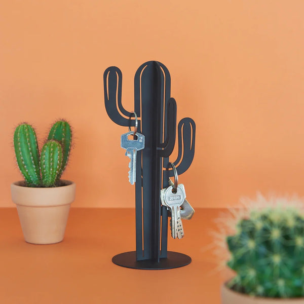 Balvi Key hanger,Cactus,black,metal