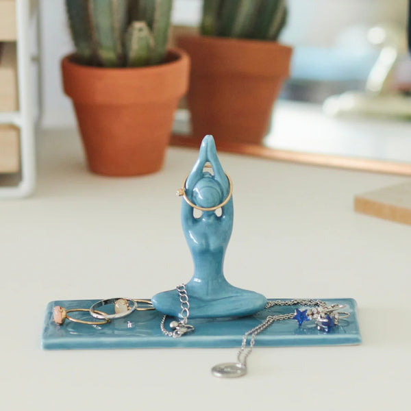 Balvi Ring holder,Asana,blue,porcelain