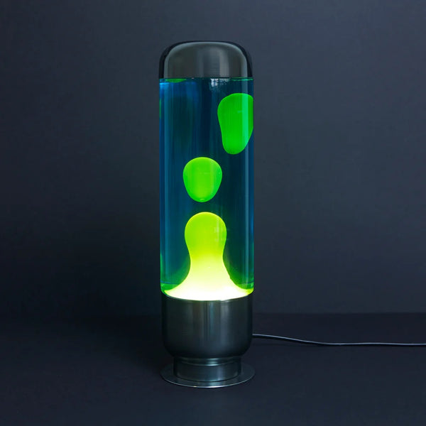 Balvi Lava lamp,Capsule,blue/lime,aluminium