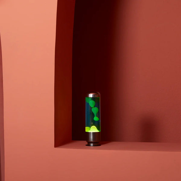 Balvi Lava lamp,Capsule,blue/lime,aluminium