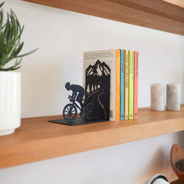 Balvi Bookend,Cyclist,black,metal
