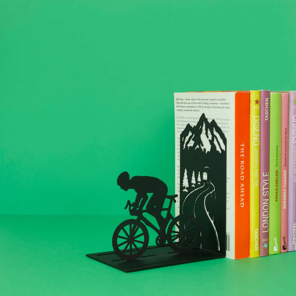Balvi Bookend,Cyclist,black,metal
