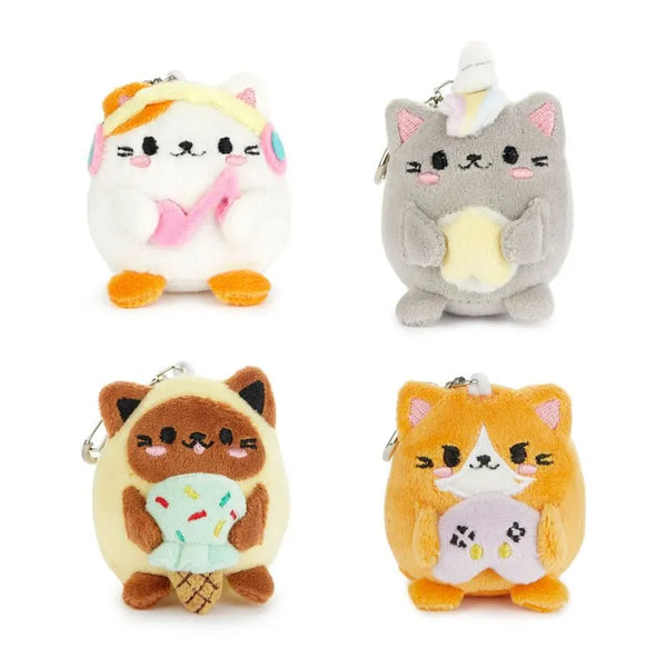 Balvi - Kawaii Fluffy Plush Keyring, Assorted, Display x12