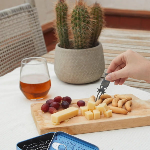 Balvi Snack fork,Calamars,x6,metal box,tin