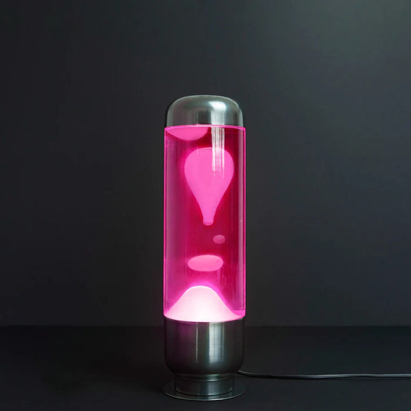 Balvi Lava lamp,Capsule,pink/white,aluminium/glass