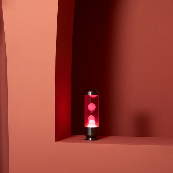 Balvi Lava lamp,Capsule,pink/white,aluminium/glass