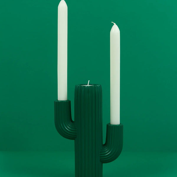 Balvi Candle holder,Cactus,green,resin