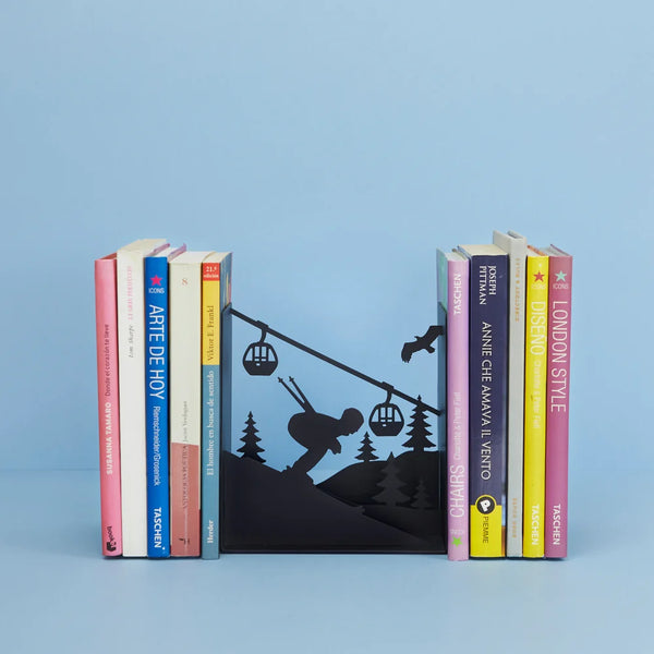 Balvi - Ski Run Bookend, Black, Metal