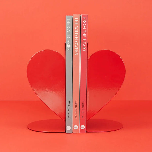 Balvi - Love Double Bookend, Red, Metal