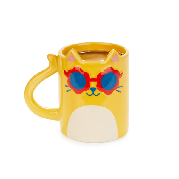 Balvi - Cool Cat Mug, Yellow, 350 ml, Ceramic