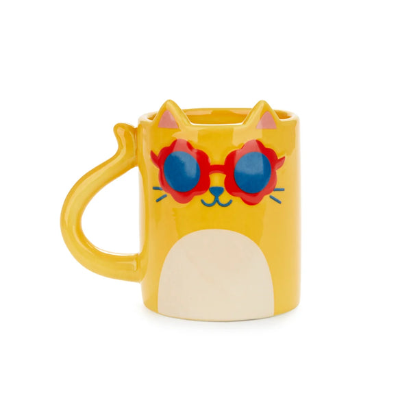 Balvi - Cool Cat Mug, Yellow, 350 ml, Ceramic
